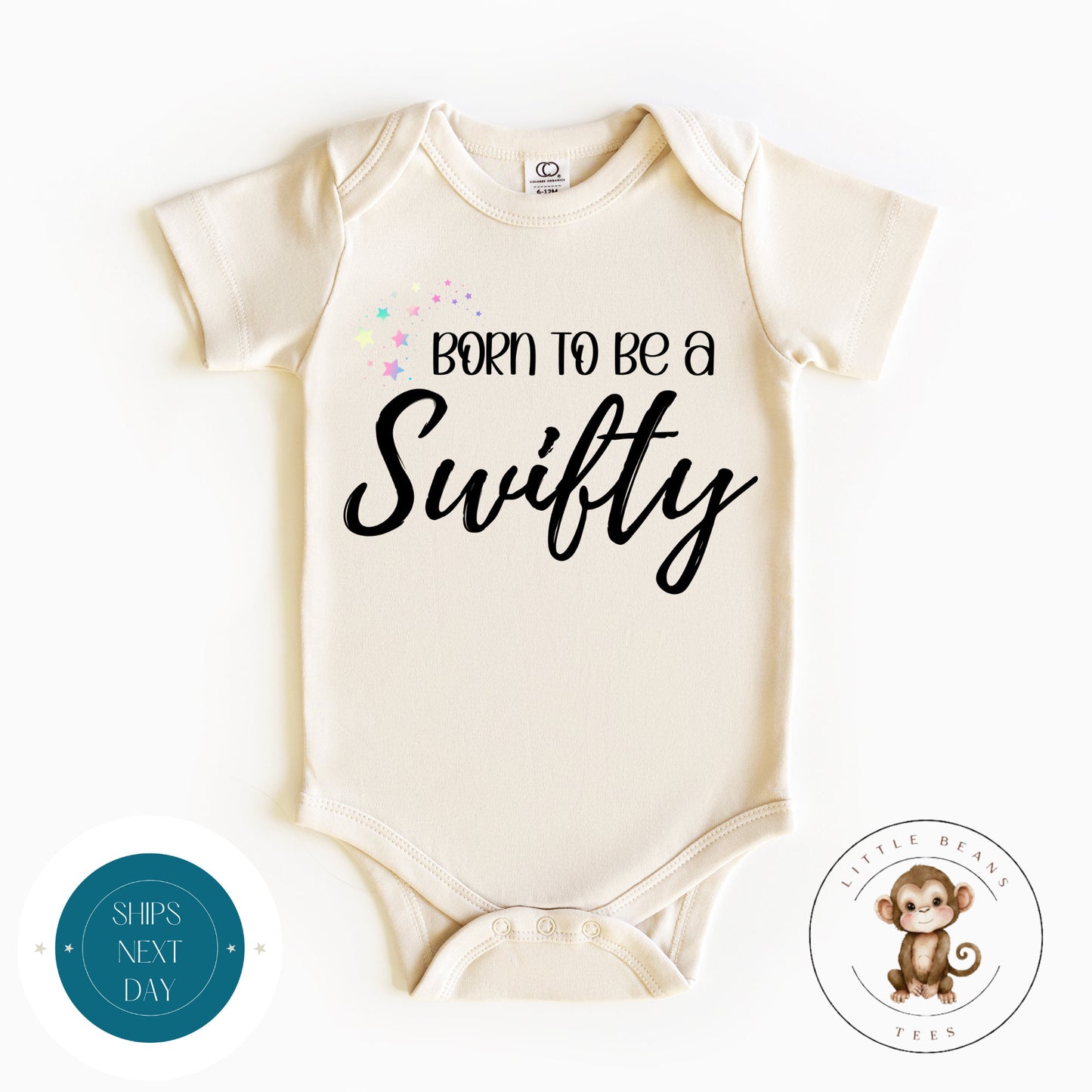 Born to be a Swifty Natural Baby Onesie® | Kids Tshirt | Custom Baby Bodysuit | Cute Taylor Onesie®