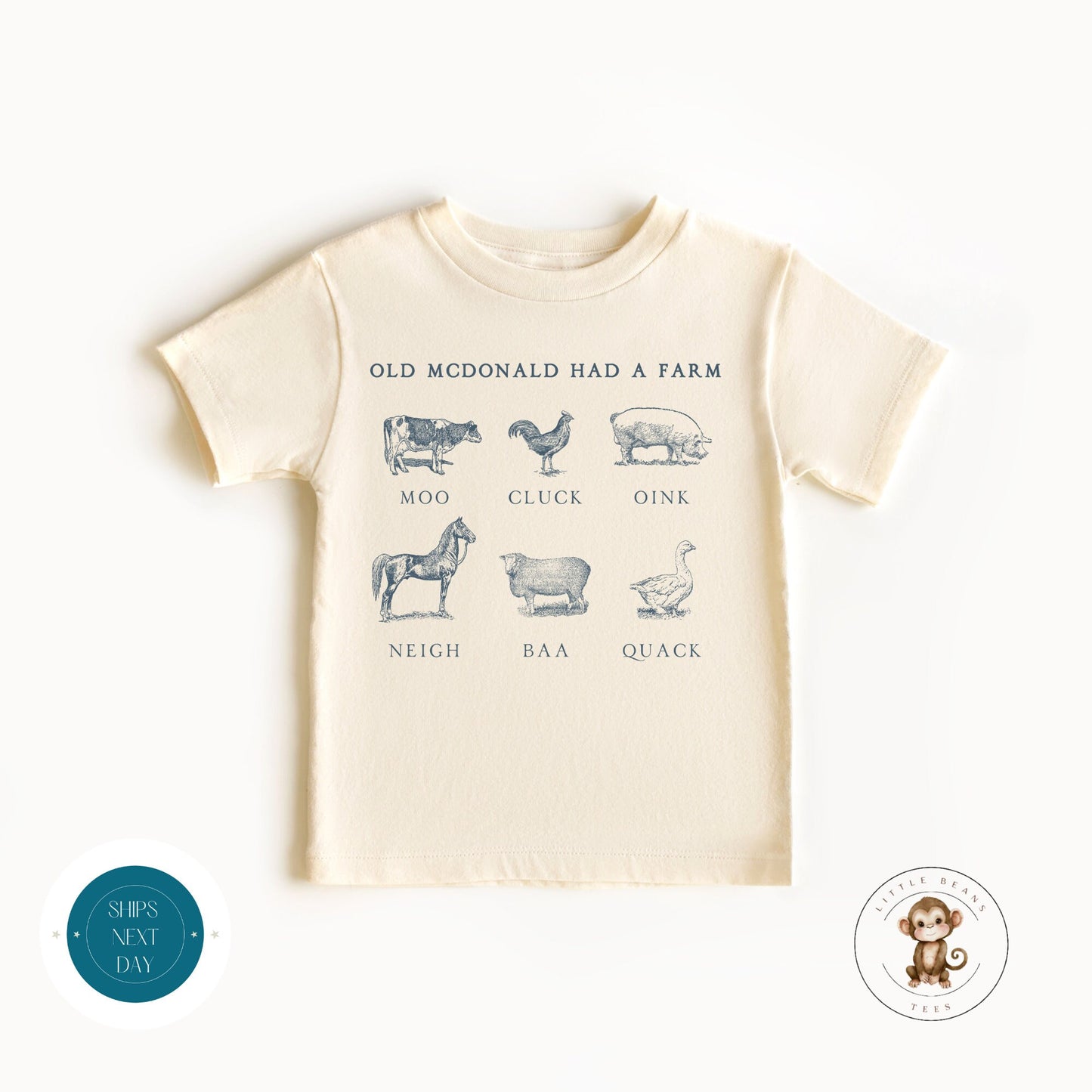 Old McDonald Farm Baby Onesie® | Old Mcdonald Kids Tshirt | Nursery Rhyme Custom Onesie®