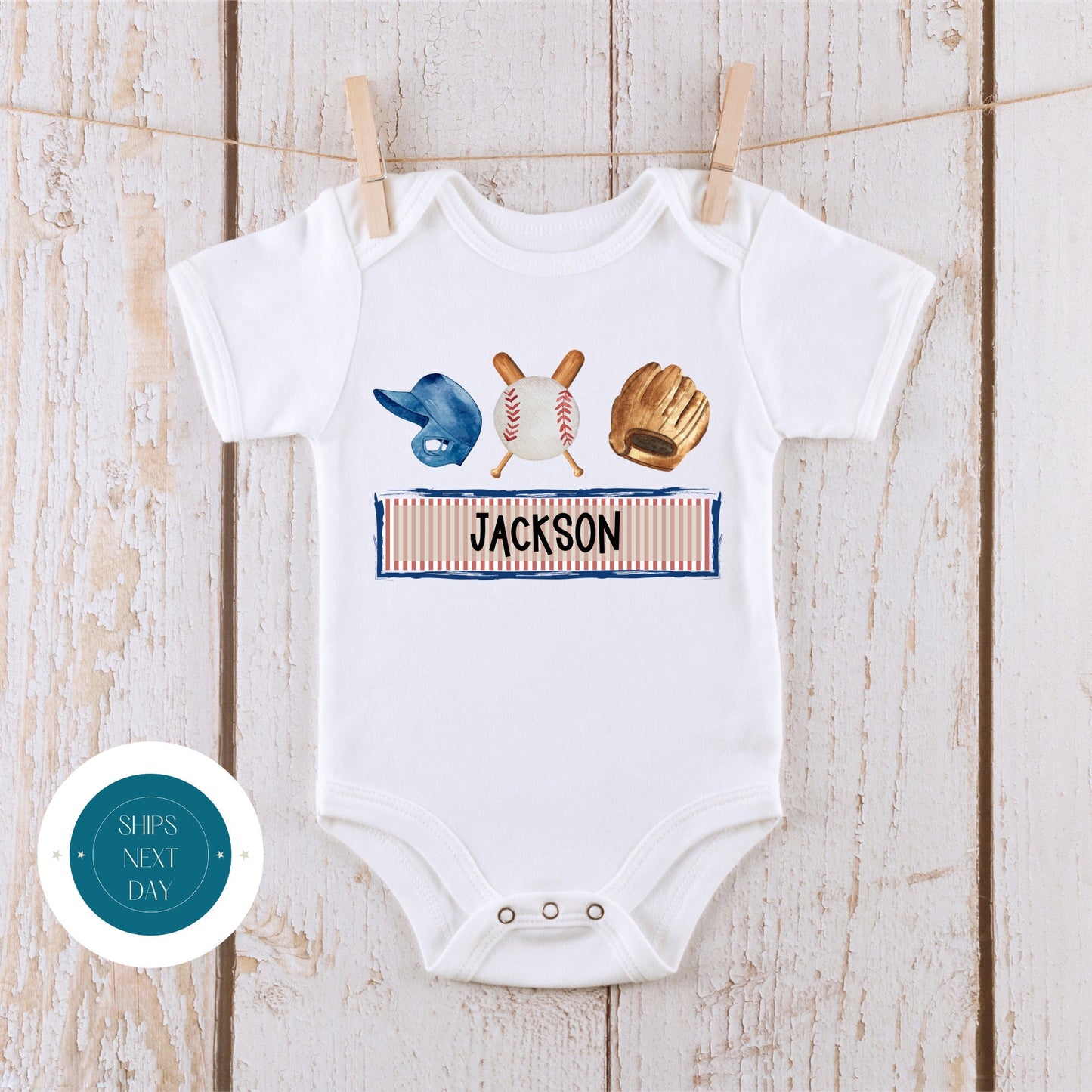 Baseball Personalized Name Sign Onesie | Sports Name Onesie | Kids Baseball Tshirt | Baby Shower Gift