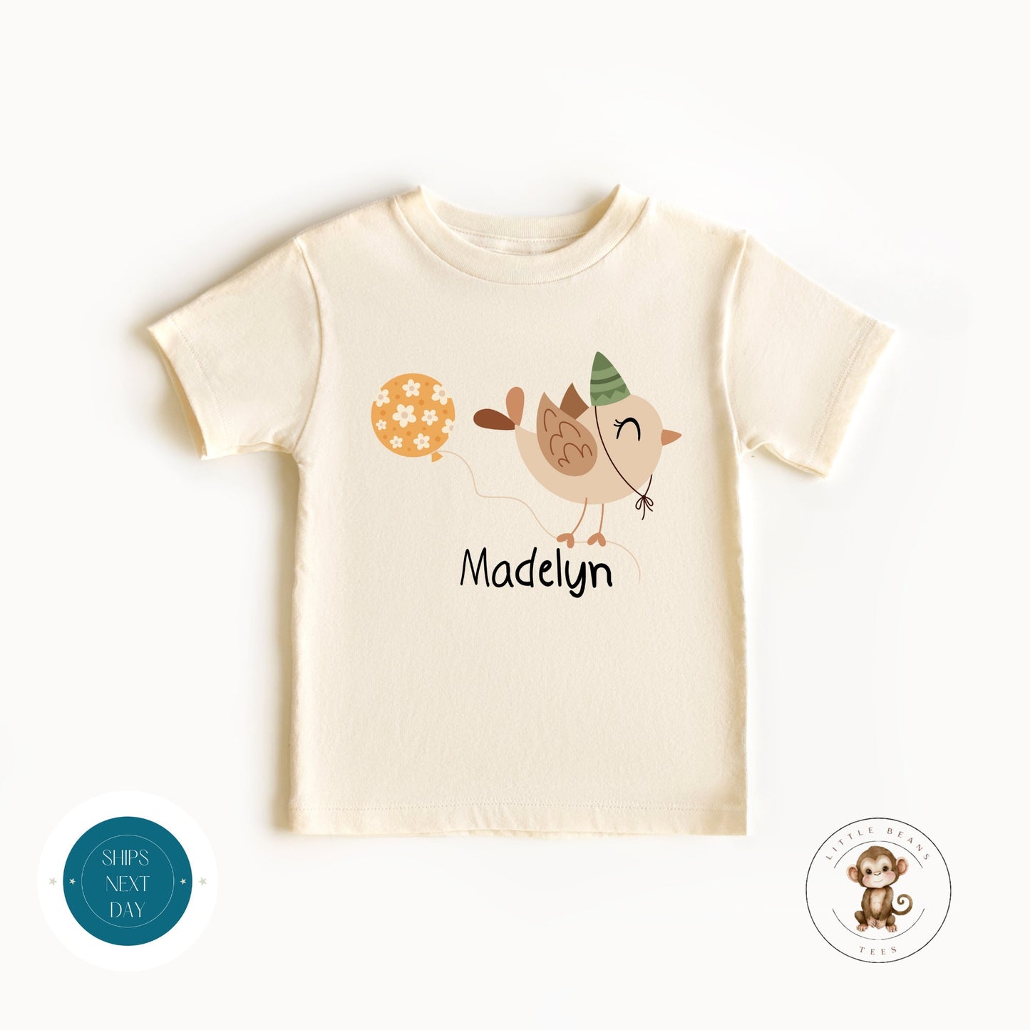 Bird Personalized Birthday Kids Shirt | Cute Animal Birthday Baby Onesie® | Birthday Party Shirt