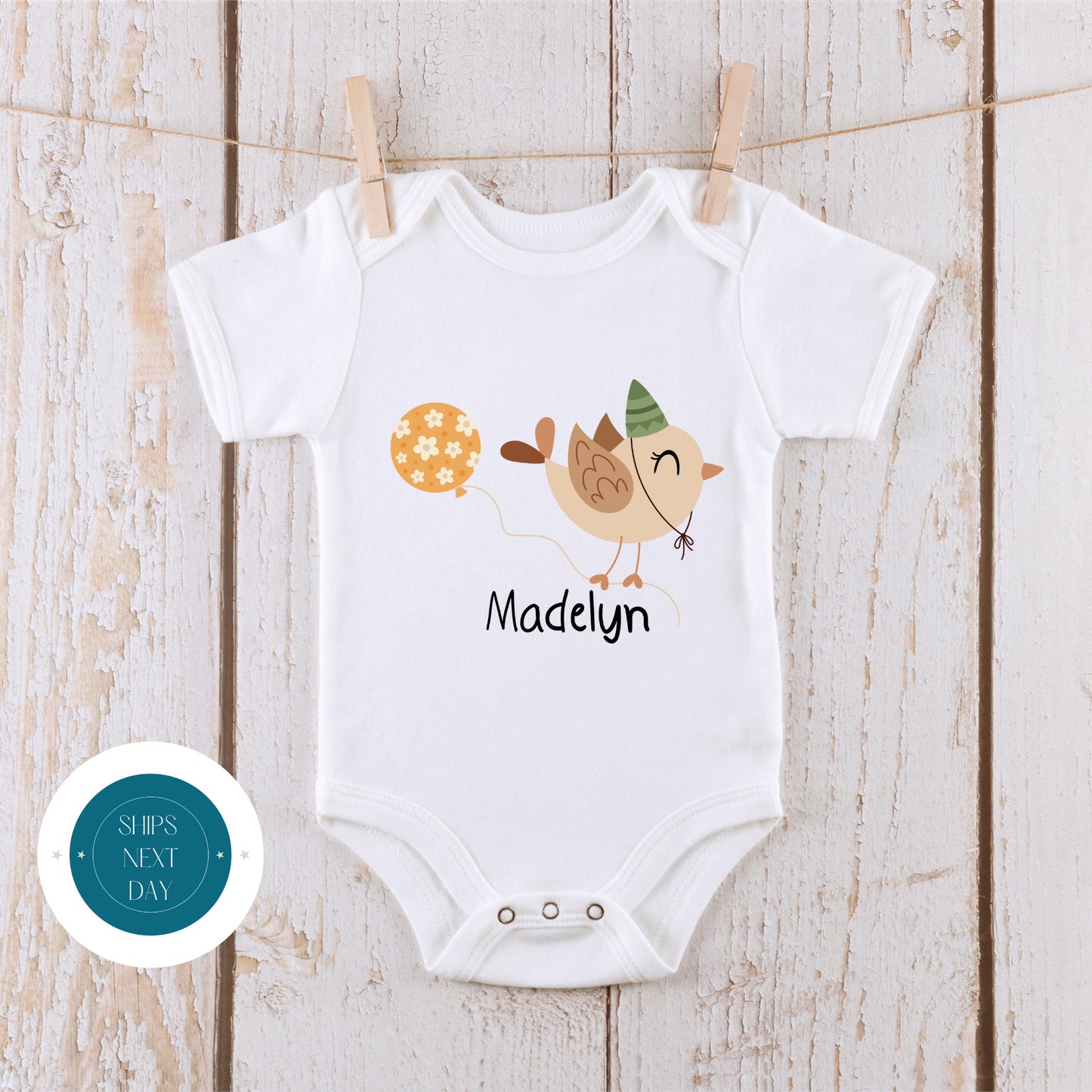 Bird Personalized Birthday Kids Shirt | Cute Animal Birthday Baby Onesie® | Birthday Party Shirt