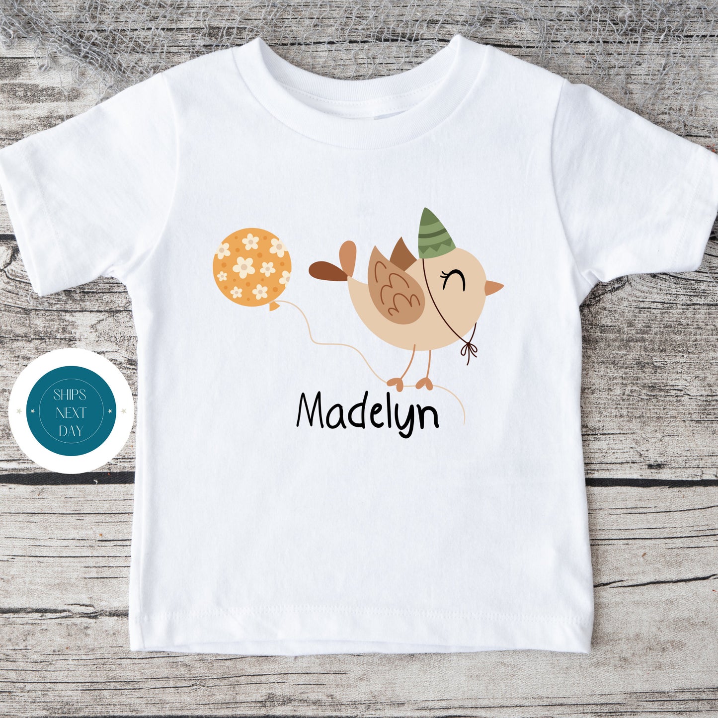 Bird Personalized Birthday Kids Shirt | Cute Animal Birthday Baby Onesie® | Birthday Party Shirt