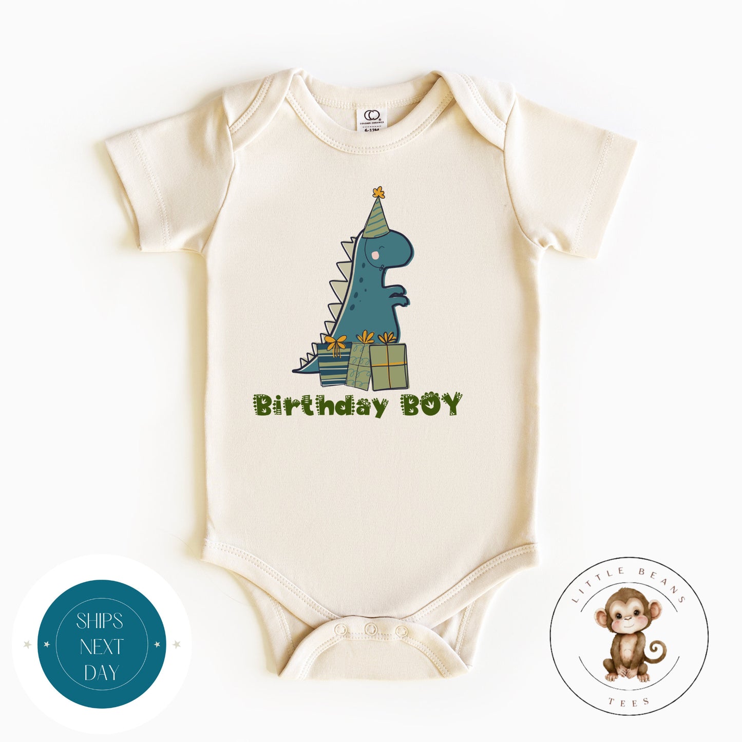 Dinosaur Birthday Kids Crewneck Shirt | Custom Personalized Dinosaur Birthday Baby Onesie®  |  Birthday Party Shirt