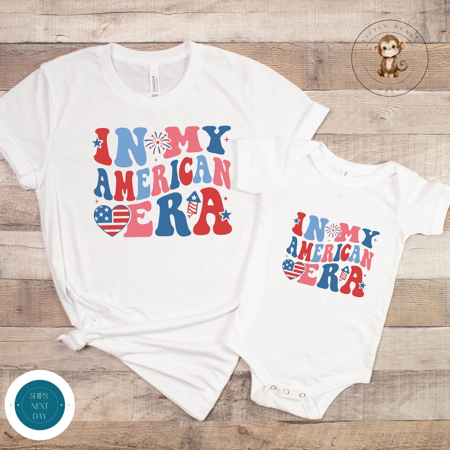 In My American Era Mini Matching Shirts | 4th Of July Matching Shirts | Gift for Her | New Mom Baby Gift