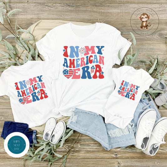 In My American Era Mini Matching Shirts | 4th Of July Matching Shirts | Gift for Her | New Mom Baby Gift