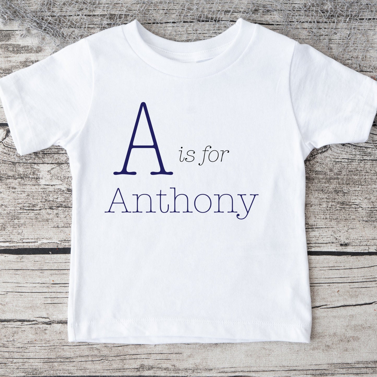 A is For - Personalized Alphabet Name - Baby Onesie®® - Kids Tshirt - Baby Bodysuit - Custom