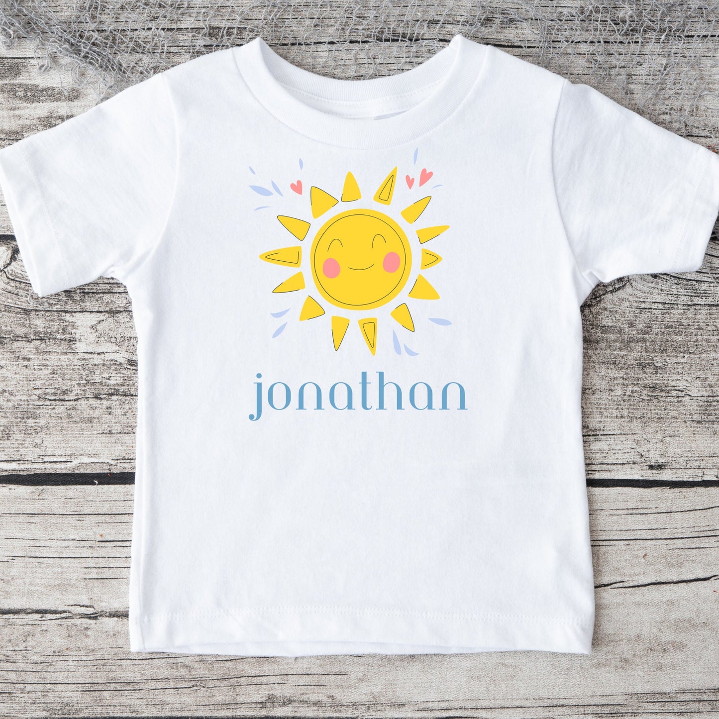 Happy Sun Personalized Onesie® | Name Baby Onesie® | Personalized Sunshine Tshirt |  Springtime Collection