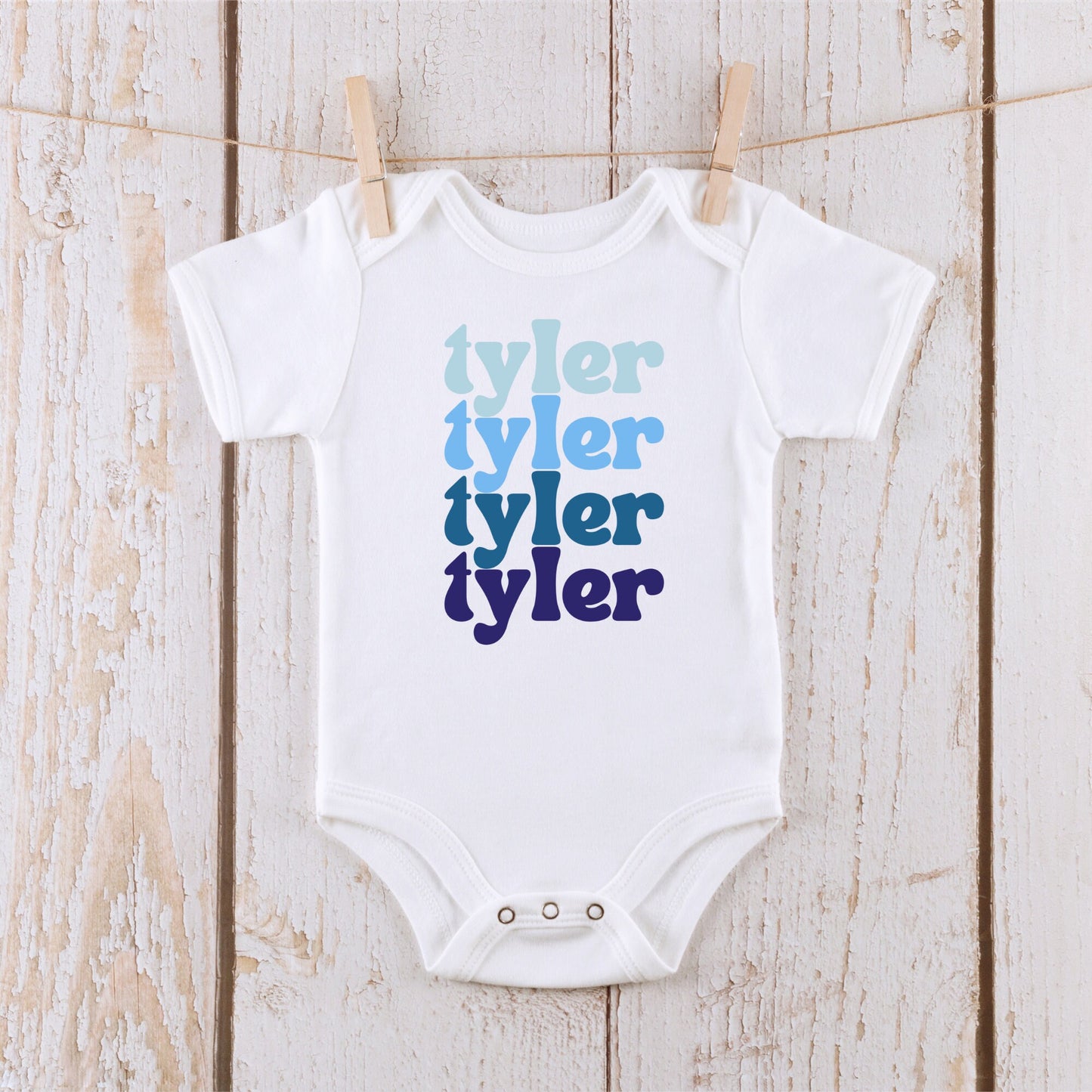 Four Name Personalized Onesie® | Name Baby Onesie® | Personalized Name Tshirt |  Boys Name Onesie®