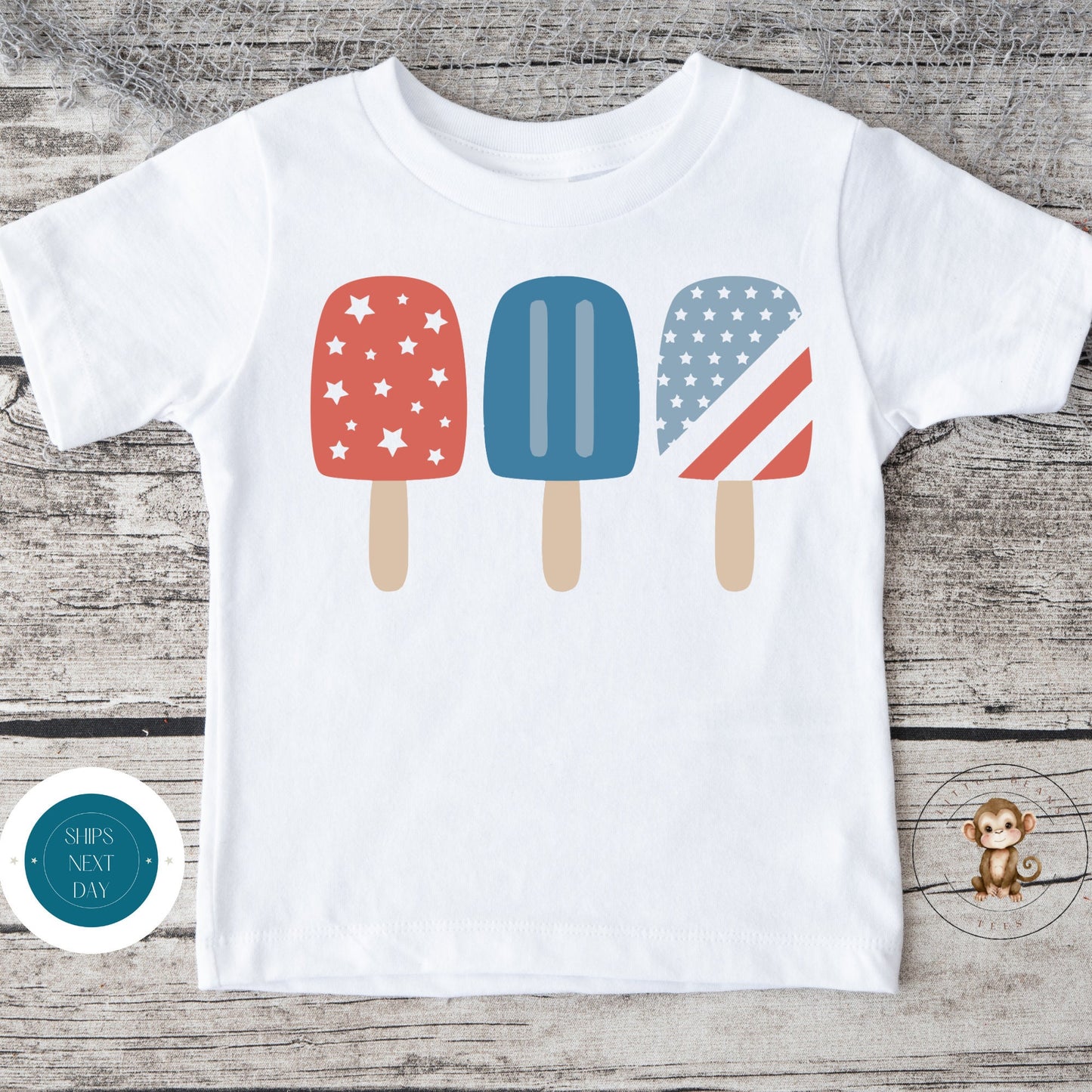 Popsicles 4th of July Baby Onesie®® | Custom Kids Tshirt | 4th of July Onesie® | July 4th Tee