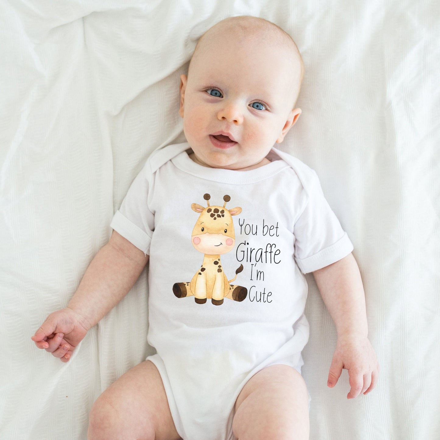 You Bet Your Giraffe Im Cute Kids Tshirt | Custom Kids Tshirt | Cute Kids Animal Tee