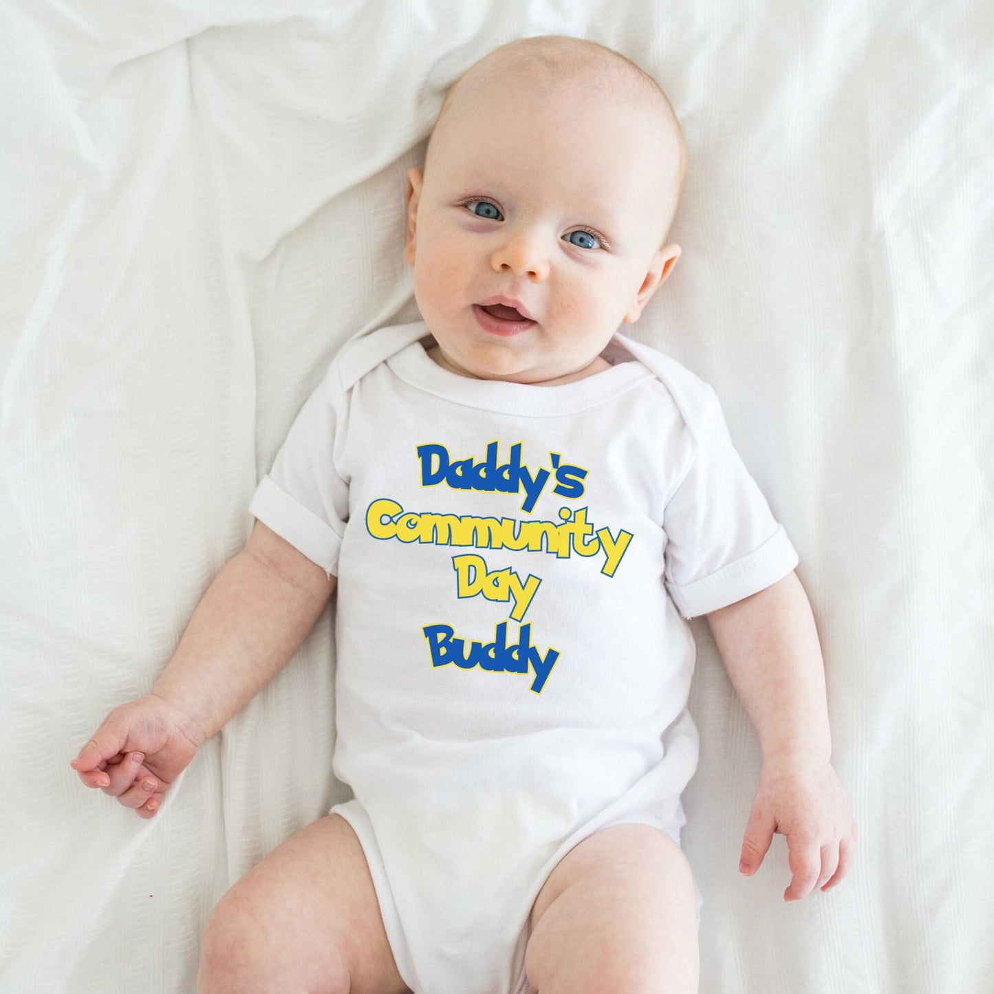 Daddys Community Day Buddy Baby Onesie® | Custom Kids Tshirt | Pokemon Onesie®