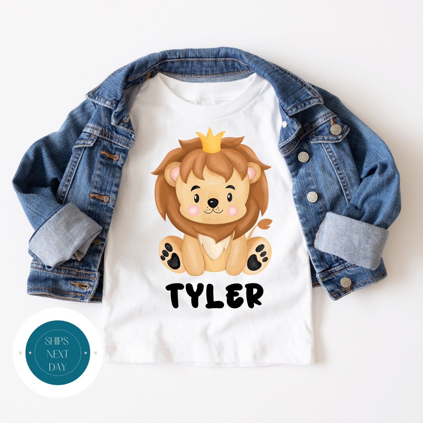 Baby Lion Crown Personalized Onesie® | Cute Name Baby Onesie® | Personalized Baby Shower Gift