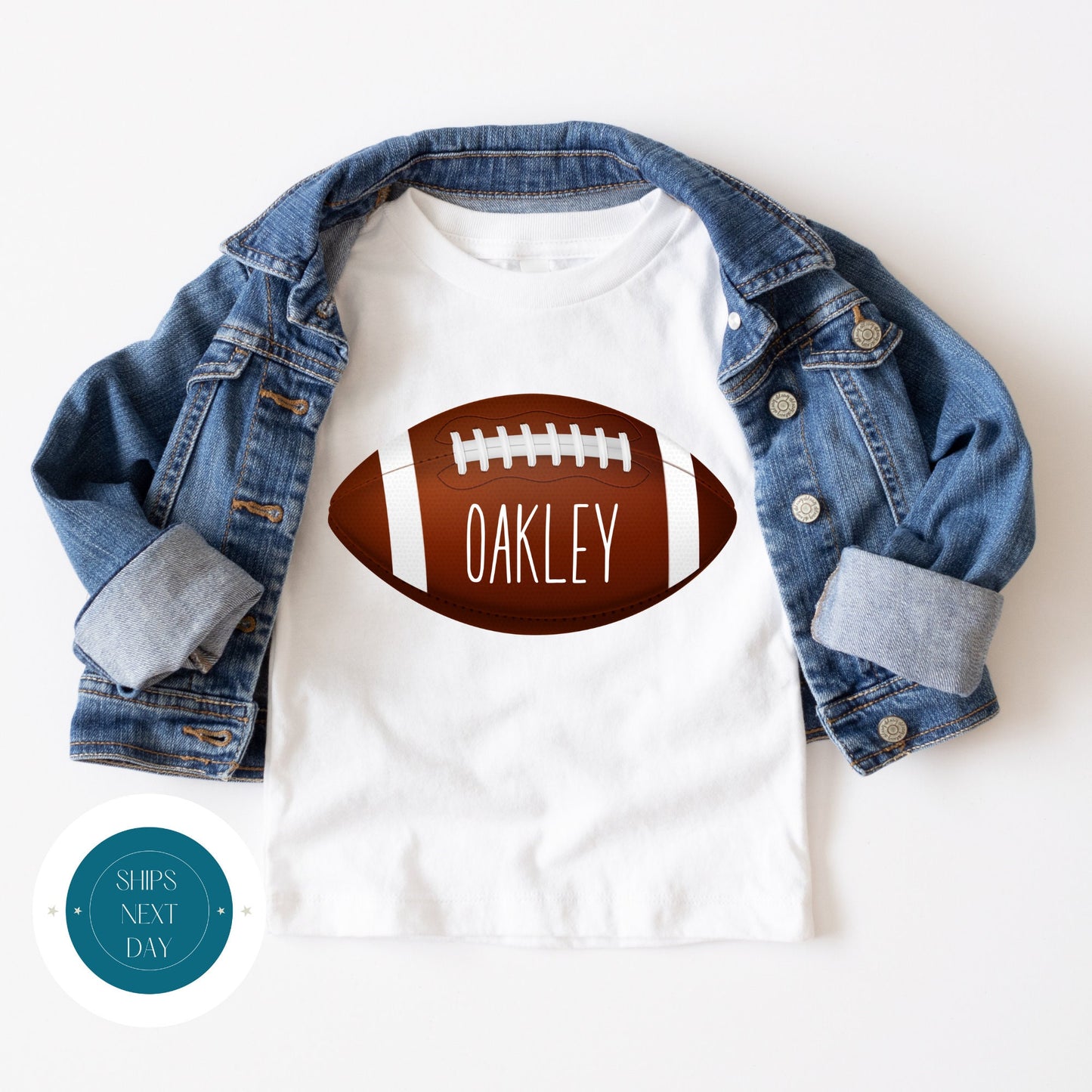 Custom Football Name Tshirt | Football Kids Tshirt | Football Personalized Onesie®