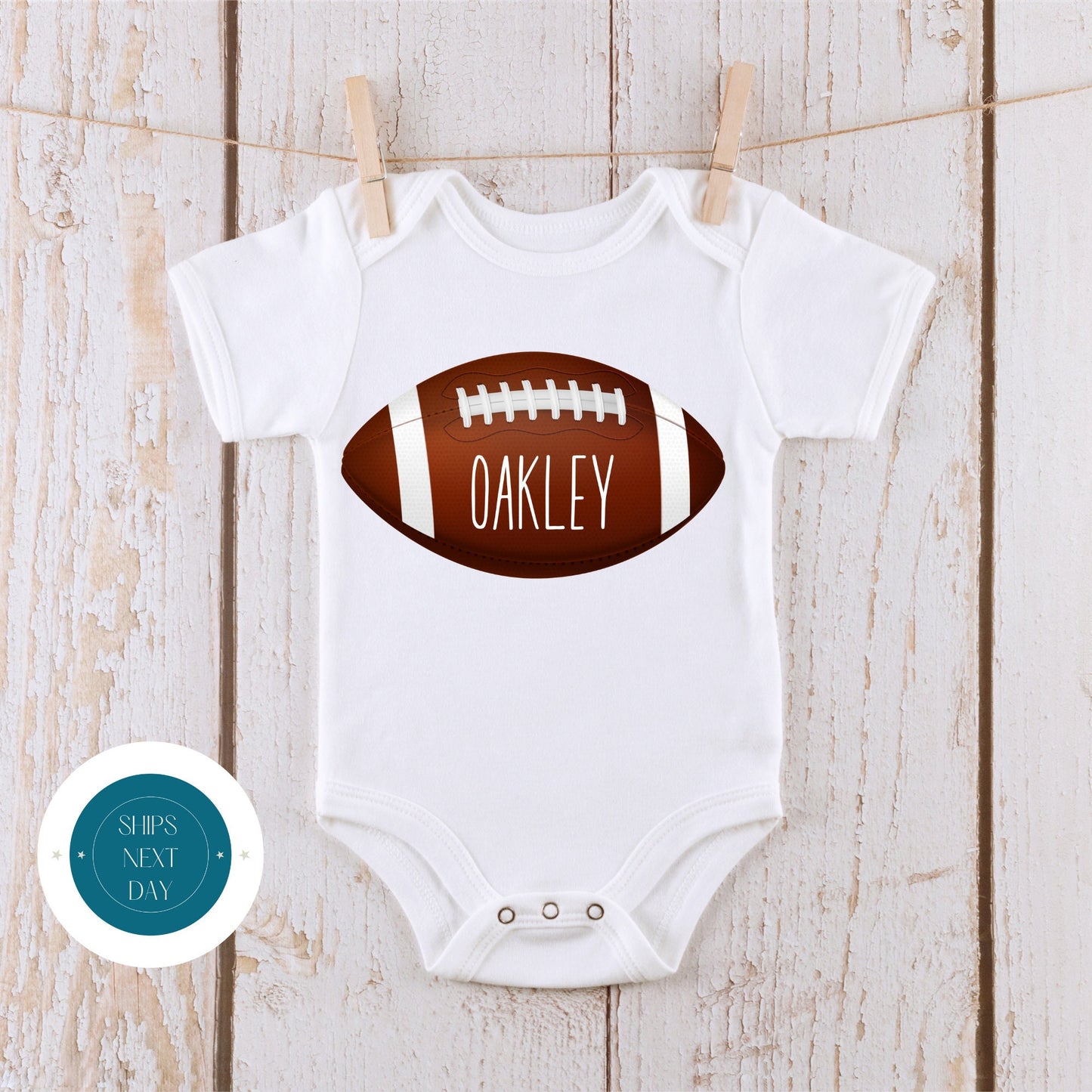 Custom Football Name Tshirt | Football Kids Tshirt | Football Personalized Onesie®