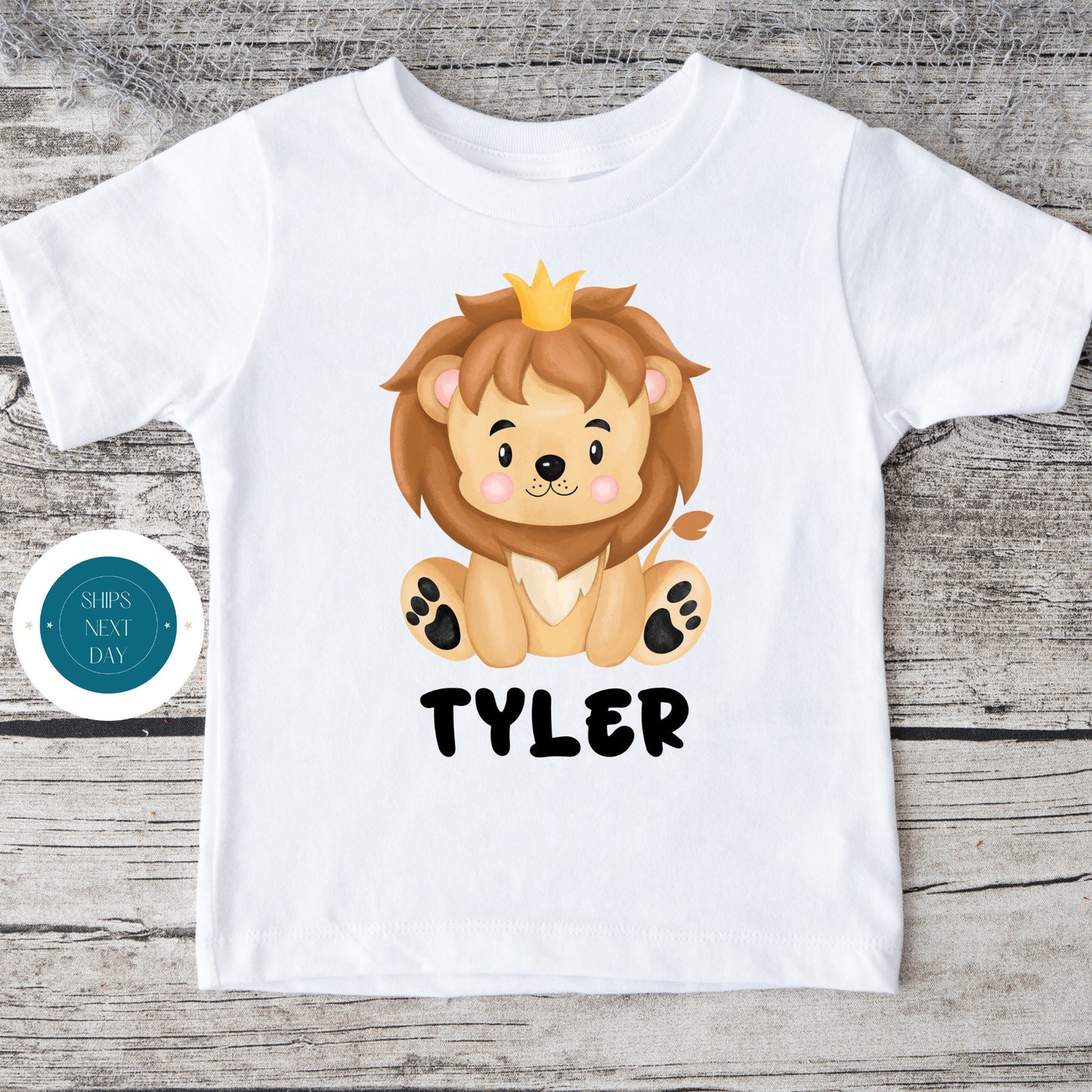 Baby Lion Crown Personalized Onesie® | Cute Name Baby Onesie® | Personalized Baby Shower Gift