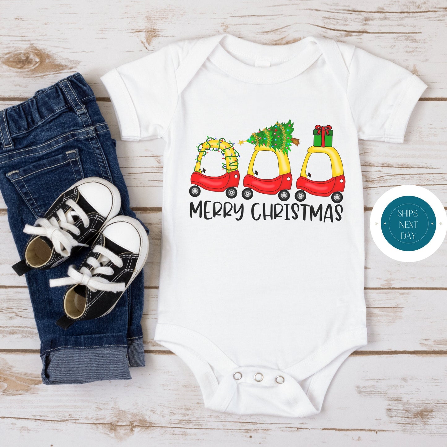 Merry Christmas Coupe Onesie® | Custom Kids Tshirt | Cute Baby Christmas Onesie® | Holiday Baby Gift