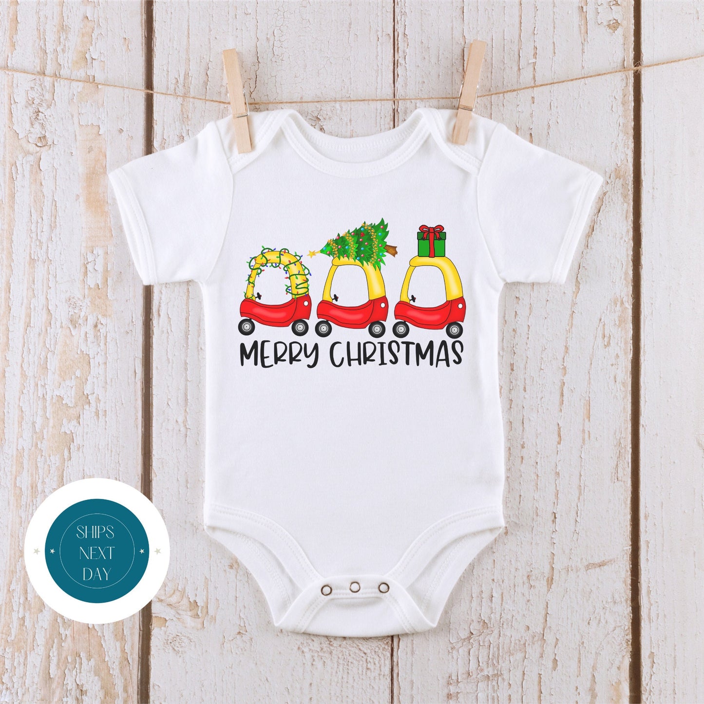 Merry Christmas Coupe Onesie® | Custom Kids Tshirt | Cute Baby Christmas Onesie® | Holiday Baby Gift