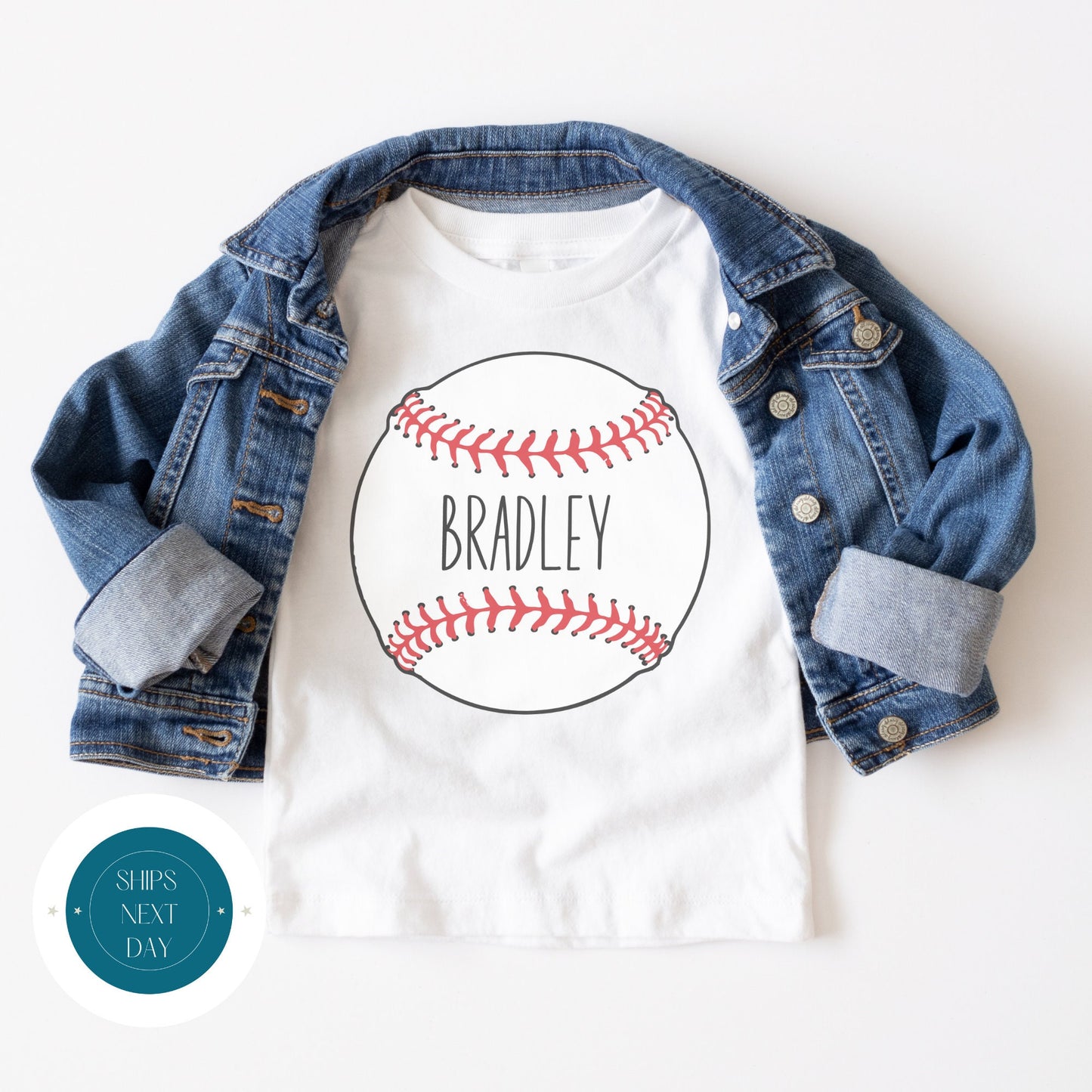 Custom Baseball Name Tshirt | Baseball Kids Tshirt | Baseball Personalized Onesie®