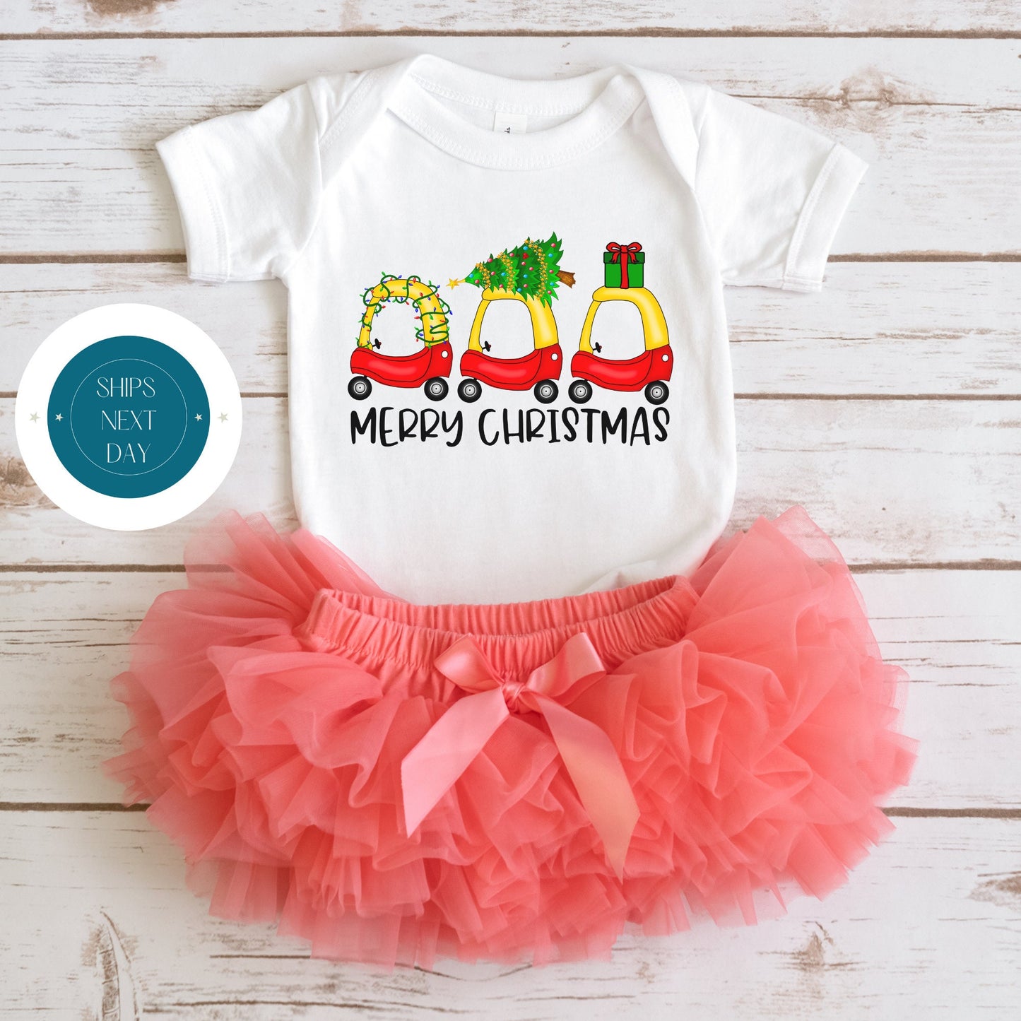 Merry Christmas Coupe Onesie® | Custom Kids Tshirt | Cute Baby Christmas Onesie® | Holiday Baby Gift