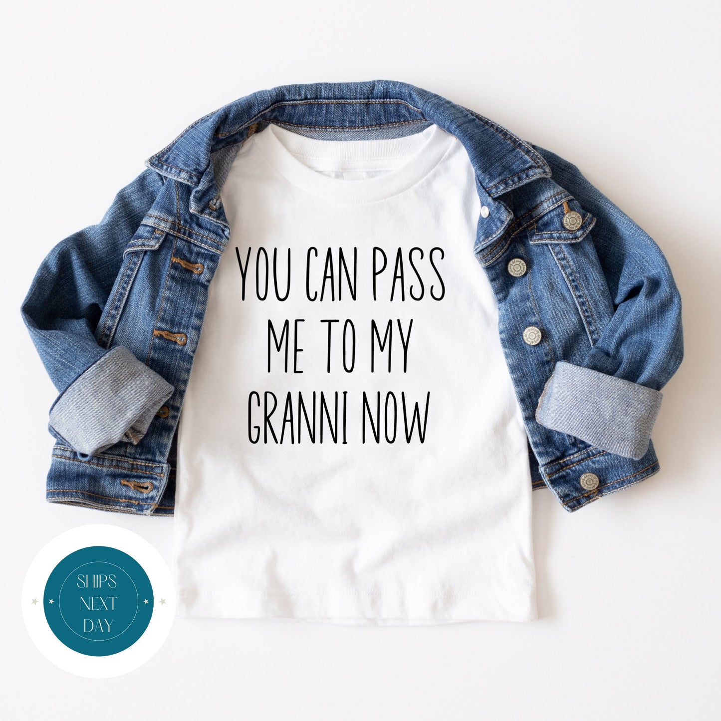 Pass Me To My Granni Now Onesie® | Funny Granni Onesie® | Baby Shower Gift