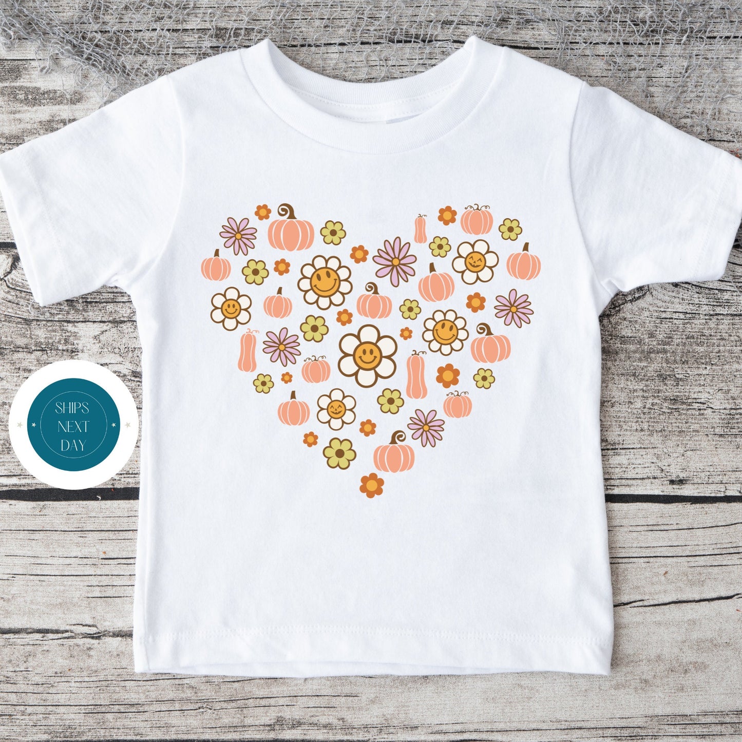 Retro Halloween Heart Onesie® | Custom Kids Tshirt | Cute Baby Halloween Retro Onesie®