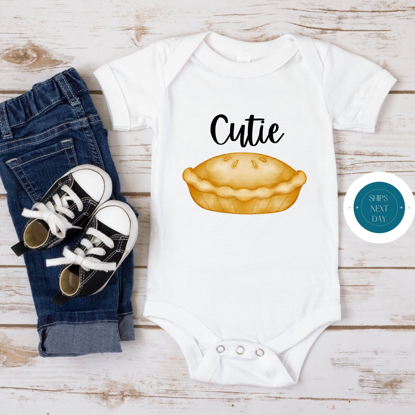 Cutie Pie Onesie® | Cute Funny Baby Onesie® | Baby Shower Gift | Food Onesie®