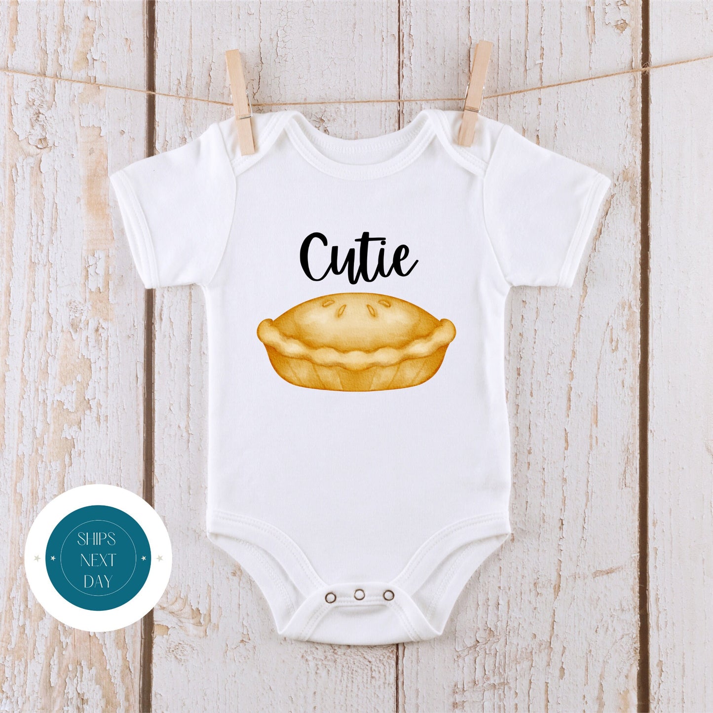 Cutie Pie Onesie® | Cute Funny Baby Onesie® | Baby Shower Gift | Food Onesie®