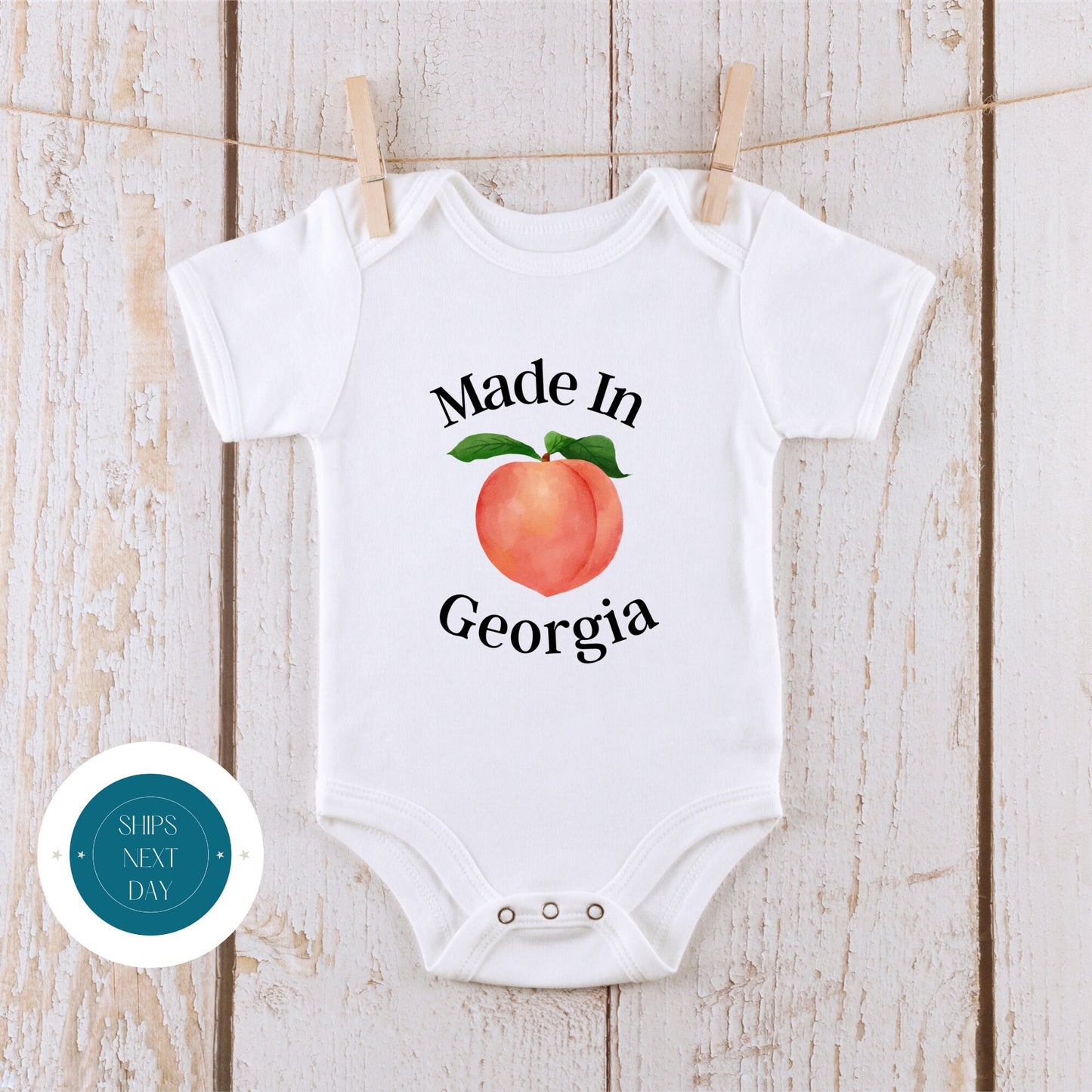 Made in Georgia Onesie® | State Baby Onesie® | Cute Baby Shower Gift | Long Distance Baby Gift