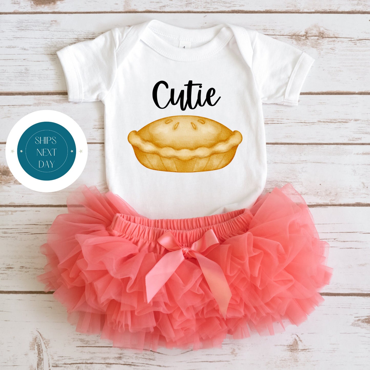 Cutie Pie Onesie® | Cute Funny Baby Onesie® | Baby Shower Gift | Food Onesie®