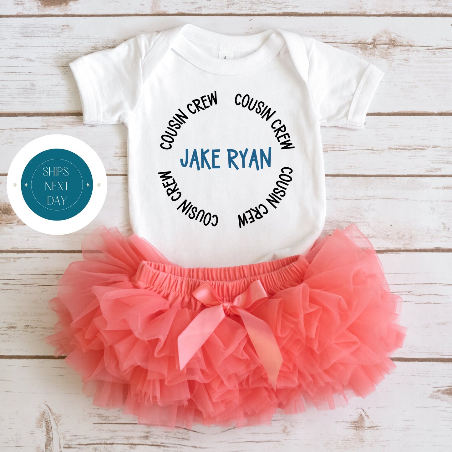 Cousin Crew Blue Personalized Baby Onesie® | Cute Baby Onesie® | Family Bodysuit | Baby Shower Gift