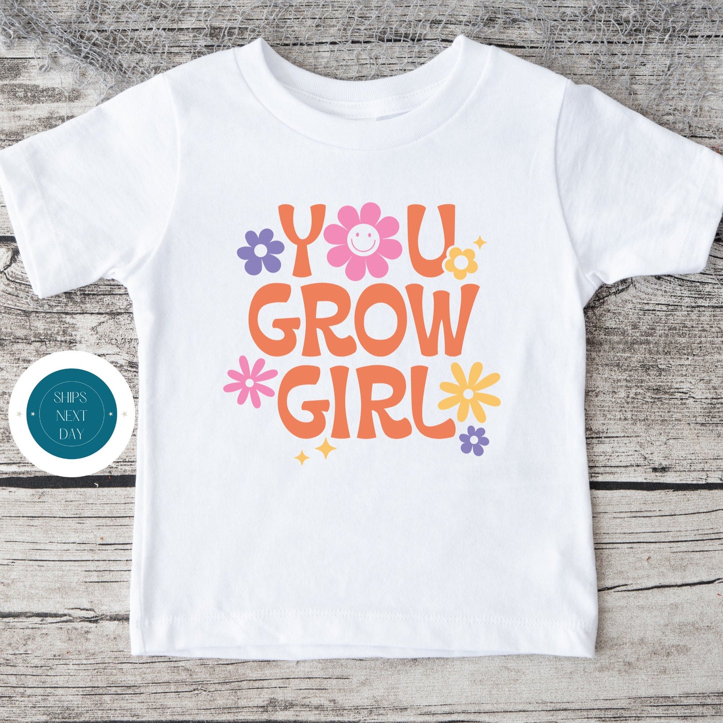 You Grow Girl Kids Tshirt | Custom Kids Tshirt | Retro Girls Custom Tshirt