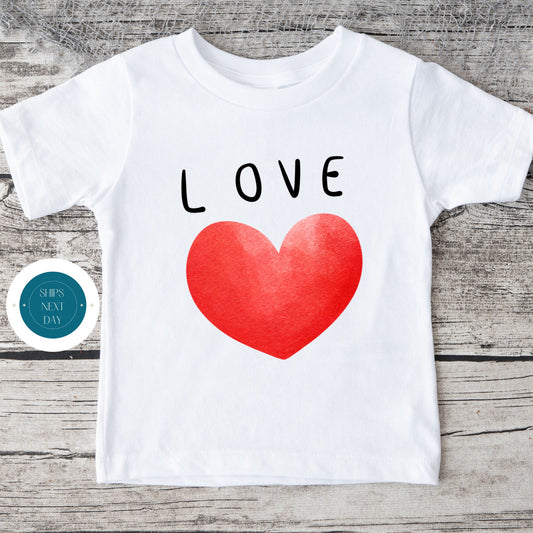 Valentine Love Heart Kids Tshirt | Cute Valentines Onesie® | Holiday Kids Tshirt | Custom Baby Bodysuit