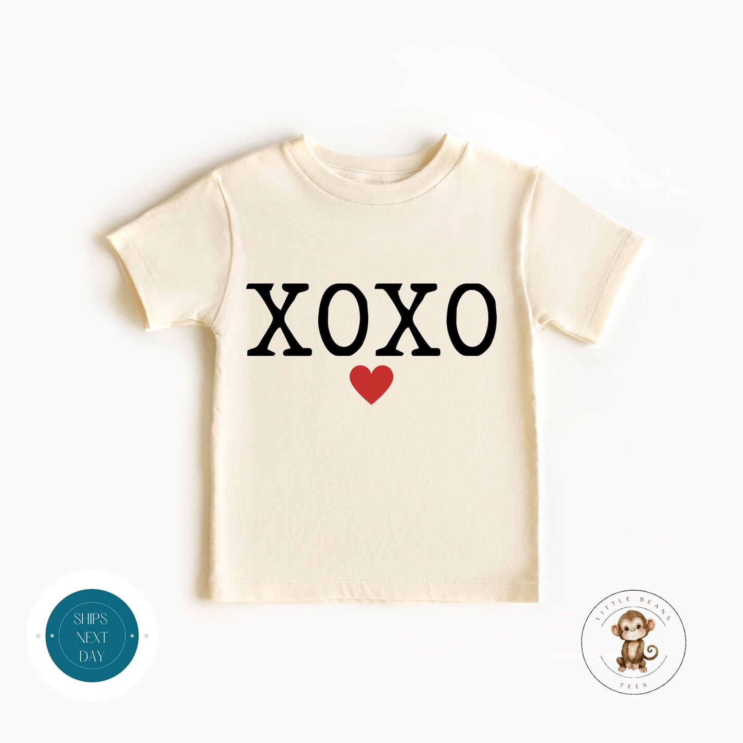 XOXO Hearts Valentine Baby Onesie® | Valentines Kids Tshirt | Custom Baby Bodysuit | Valentines Day Tee