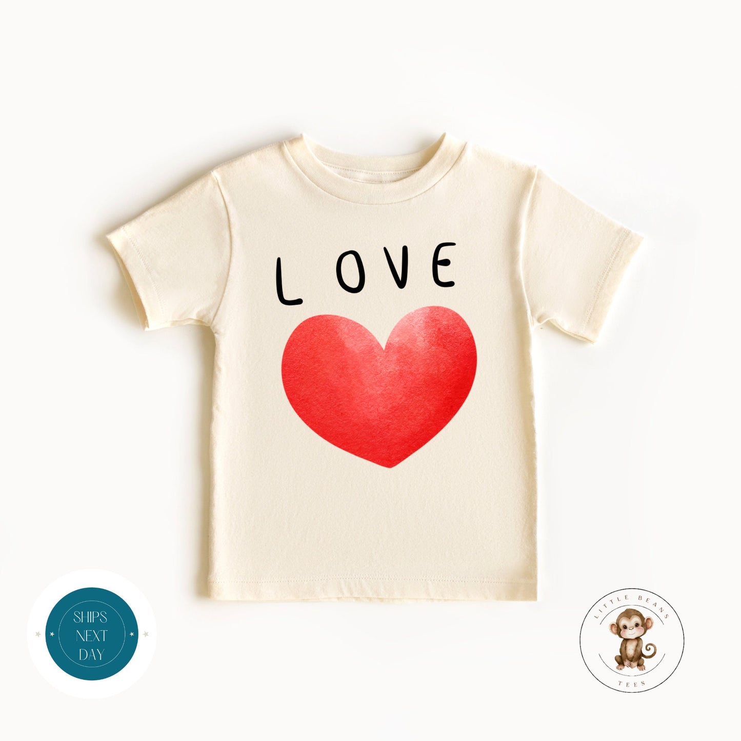 Valentine Love Heart Kids Tshirt | Cute Valentines Onesie® | Holiday Kids Tshirt | Custom Baby Bodysuit