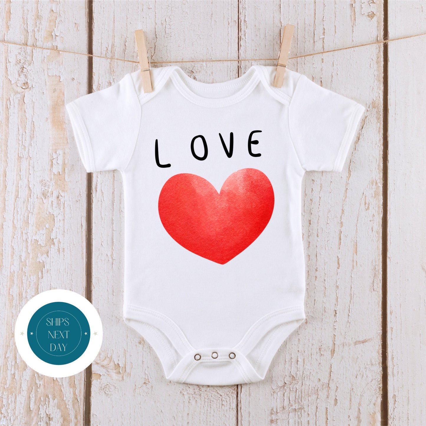 Valentine Love Heart Kids Tshirt | Cute Valentines Onesie® | Holiday Kids Tshirt | Custom Baby Bodysuit