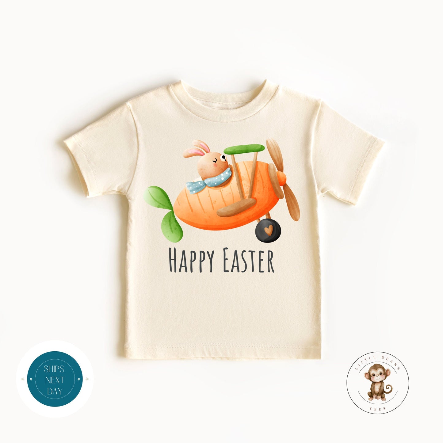 Happy Easter Carrot Plane Baby Onesie® | Cute Easter Kids Tshirt | Easter Bunny Gift Onesie®