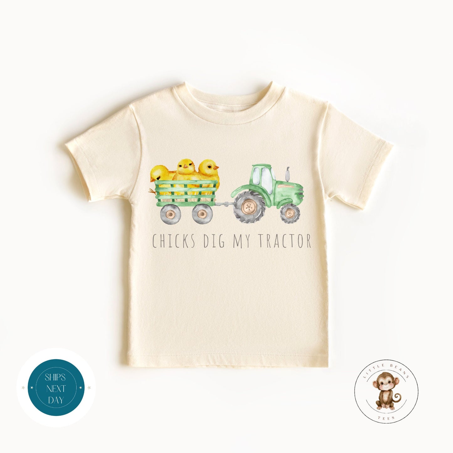 Easter Chicks Dig My Tractor Baby Onesie® | Cute Easter Kids Tshirt | Easter Bunny Gift Onesie®