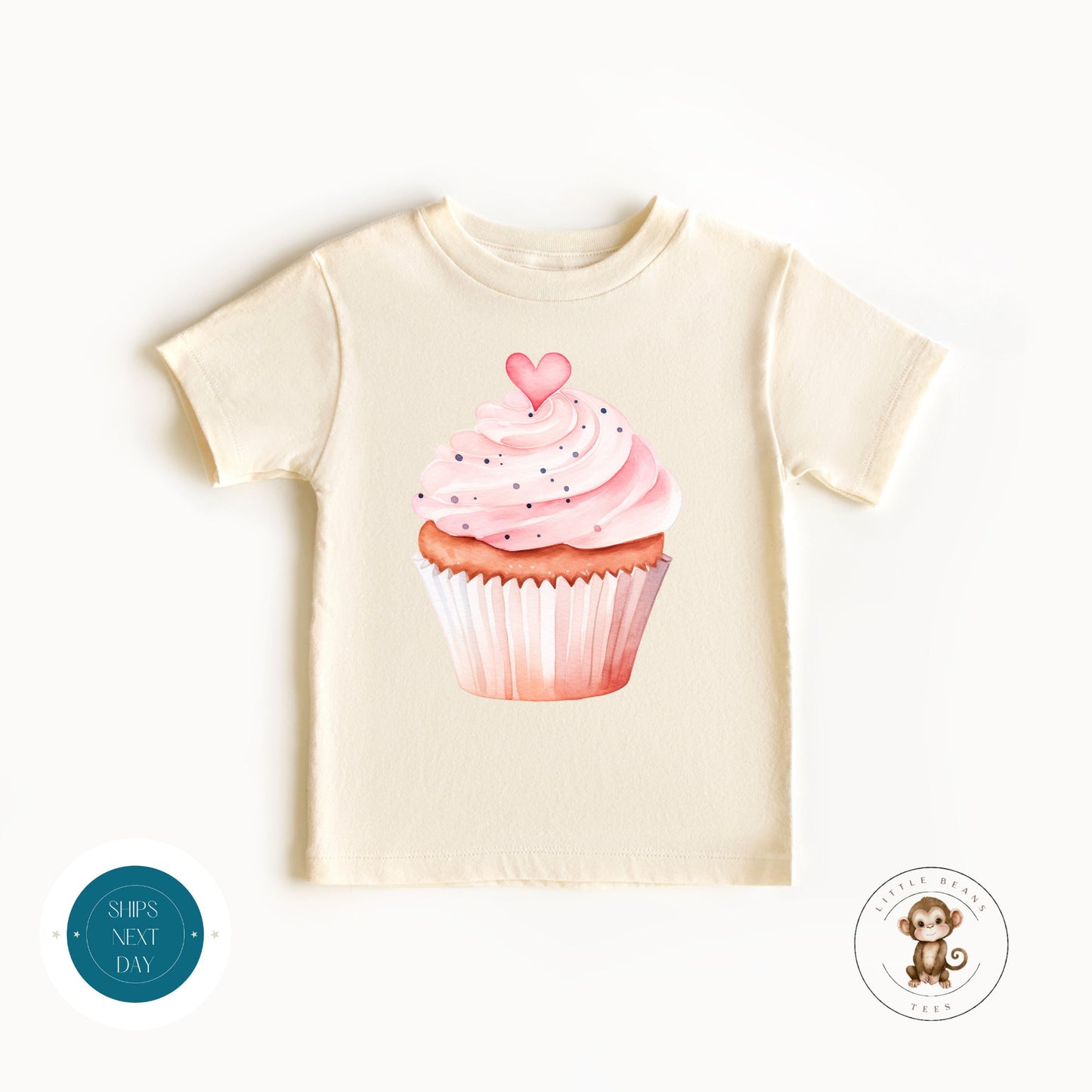 Valentine Cupcake Baby Onesie® | Valentine Kids Tshirt | Custom Baby Bodysuit | Valentines Day Tee