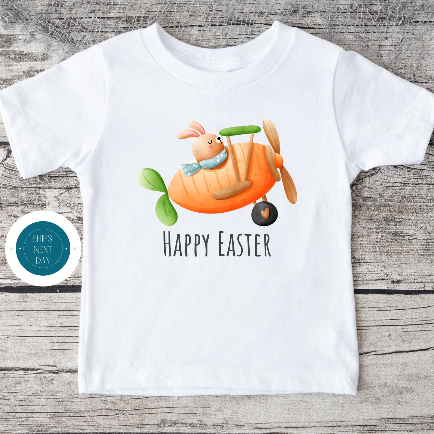 Happy Easter Carrot Plane Baby Onesie® | Cute Easter Kids Tshirt | Easter Bunny Gift Onesie®